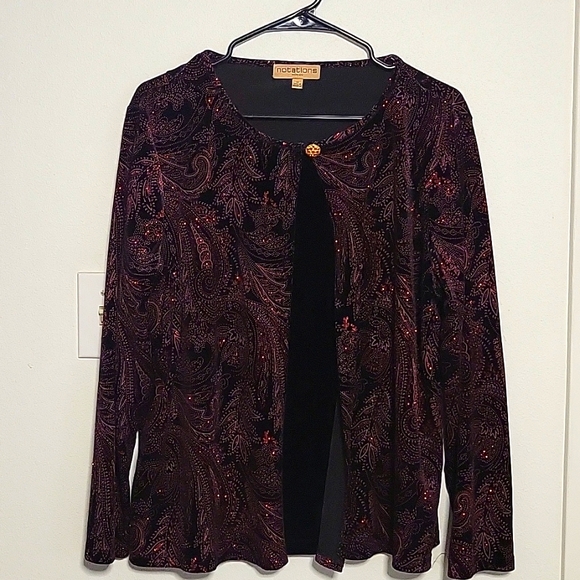 Beautiful Notations Stretch Velvet Top Plus Size - Picture 4 of 11